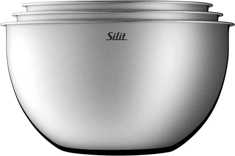 Silit Kitchen Bowl Set 3 Pieces Stainless Steel Bowls Multifunctional Mixing Bowl Stainless Steel Salad Bowl Serving Bowl Stackable - Image 2
