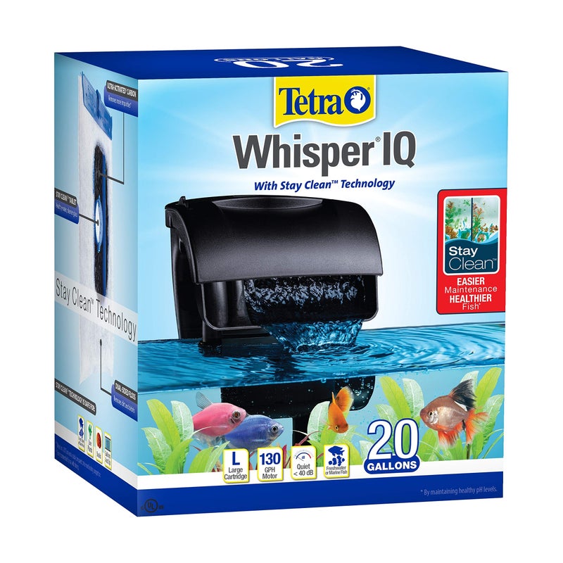 Tetra Whisper IQ Power Filter 20 Gallons, 130 GPH, with Stay Clean Technology - Image 1