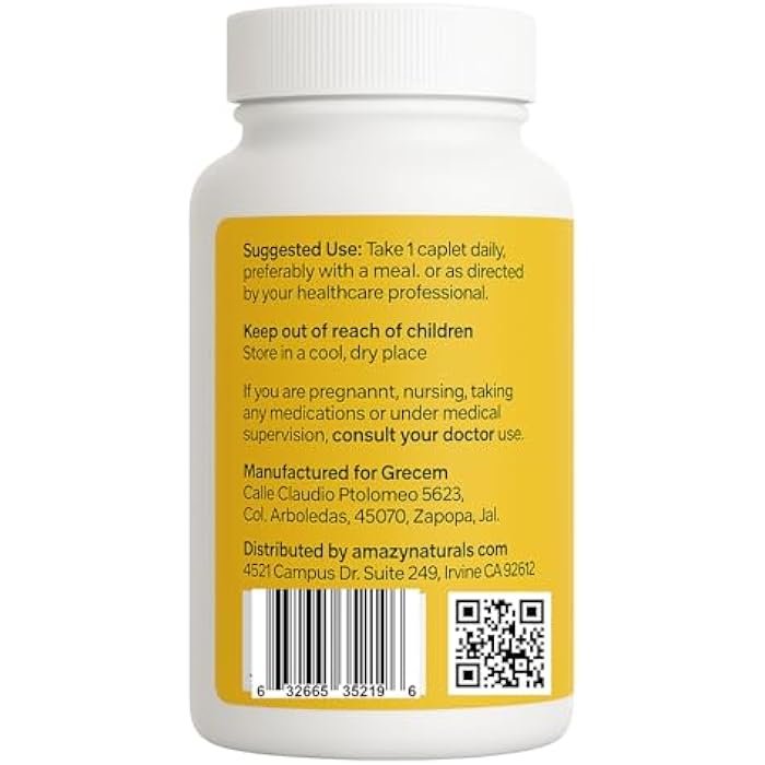 Curcuyin Turmeric Curcumin Supplement, 850mg, 30 Caplets - Image 3