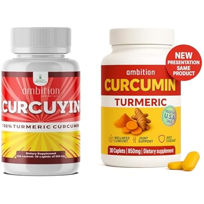 Curcuyin Turmeric Curcumin Supplement, 850mg, 30 Caplets - Image 4