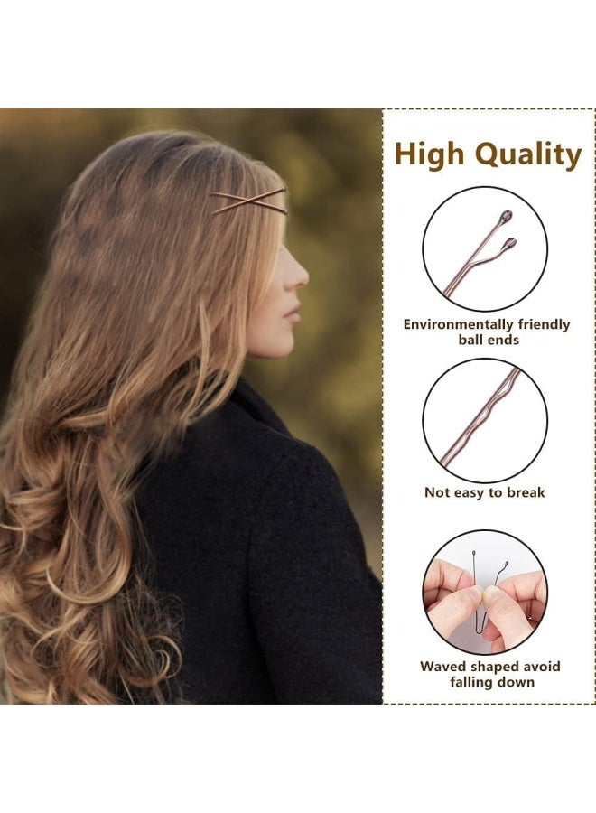 Premify 120  Pieces Bobby Pins, Black & Brown Color Hair Grips, Hair Pins For Women (5.5Cm / 2 Inches), Metal Wavy Black Bob Pins Hair Clips, Ideal For All Hair Types  - Image 5