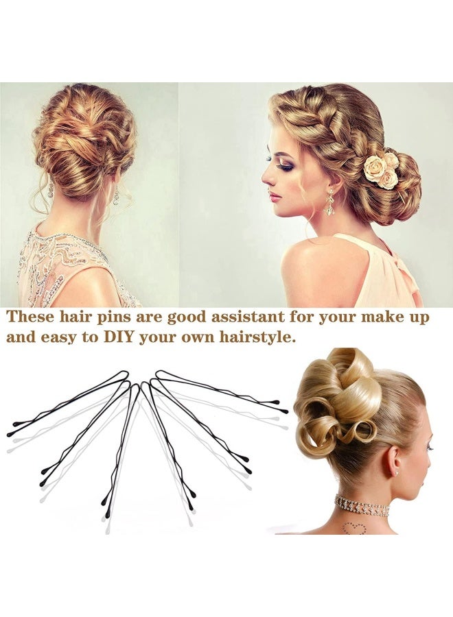 Premify 120  Pieces Bobby Pins, Black & Brown Color Hair Grips, Hair Pins For Women (5.5Cm / 2 Inches), Metal Wavy Black Bob Pins Hair Clips, Ideal For All Hair Types  - Image 3