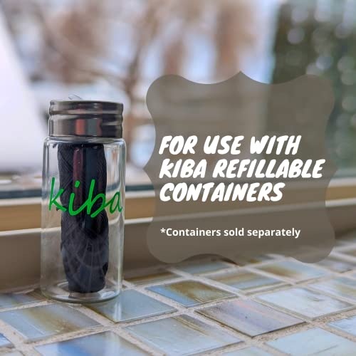 Kiba Bamboo Charcoal Floss 3 Piece Refill Set (3 x 30M Dental Floss Refills) - Eco Friendly Floss w/Candelilla Wax - Mint - Vegan - Image 5