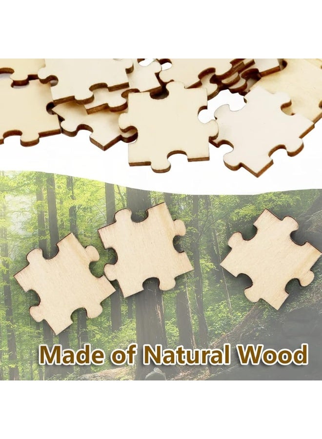 UPlama 300PCS Blank Puzzles, Freeform Blank Puzzle Pieces Blank Wooden Puzzles DIY Jigsaw Puzzles Plain Puzzle Pieces for Crafts, Arts, Card Making (1.18" x 1.18") - Image 1