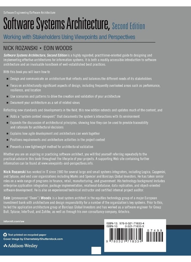 Software Systems Architecture: Working With Stakeholders Using Viewpoints and Perspectives