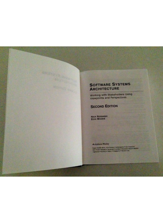 Software Systems Architecture: Working With Stakeholders Using Viewpoints and Perspectives