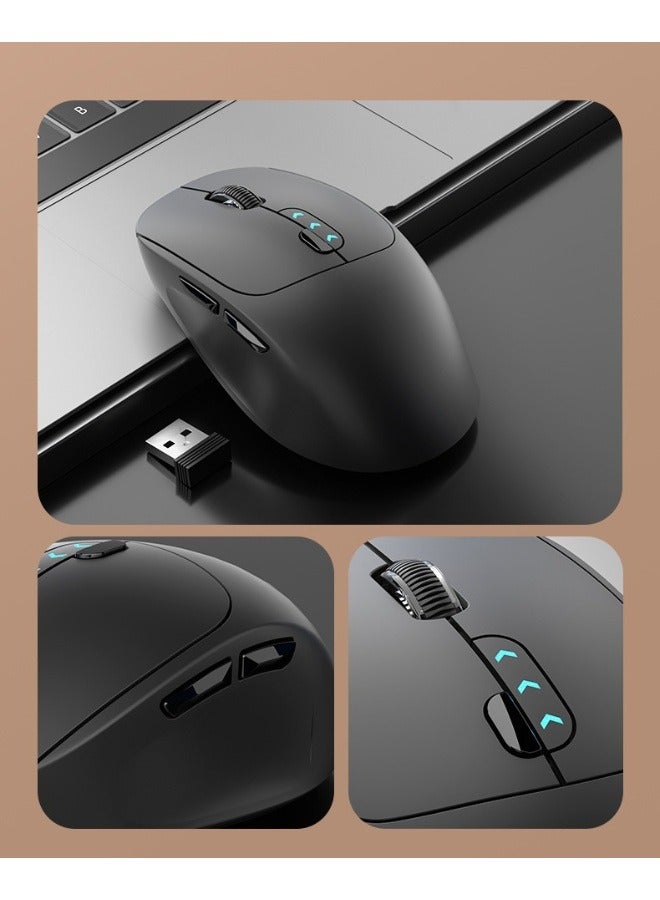 AiQi Wireless Mouse, Dual Mode (Bluetooth & 2.4G, Plug and Play), Silent Click, Type - C Charging, Power Display, Three Stage DPI, Ergonomic Design for Office - Image 3