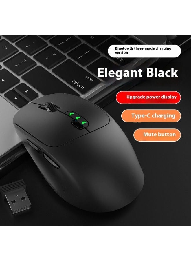 AiQi Wireless Mouse, Dual Mode (Bluetooth & 2.4G, Plug and Play), Silent Click, Type - C Charging, Power Display, Three Stage DPI, Ergonomic Design for Office - Image 2