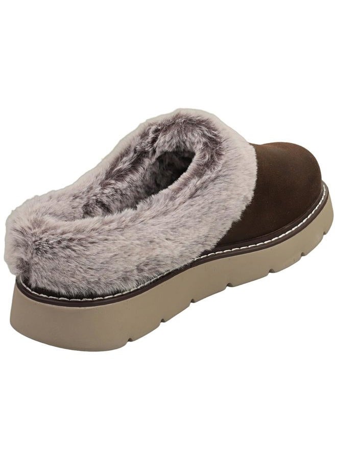 SKECHERS Women's Keepsakes Lite - Cozy Blend Slippers, Chocolate, 36 EU - Image 3