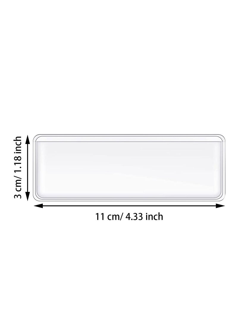 Generic - Clear Label Holders Adhesive Shelf Tag, Shelf Tag Index File Cabinet Storage Bins Label Holder for Supermarket Bookshelf Mailbox Business Kitchen Library Students,40-Pack - Image 1