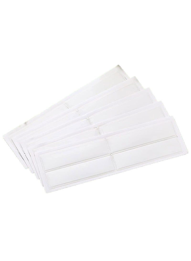Generic - Clear Label Holders Adhesive Shelf Tag, Shelf Tag Index File Cabinet Storage Bins Label Holder for Supermarket Bookshelf Mailbox Business Kitchen Library Students,40-Pack - Image 1