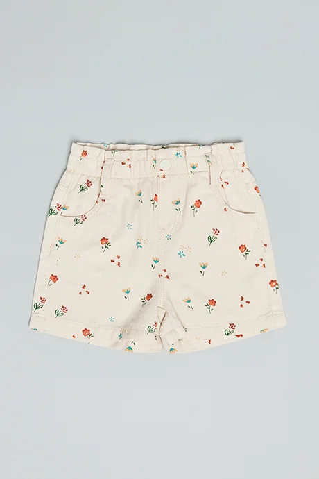 R&B Printed Shorts with Button Closure