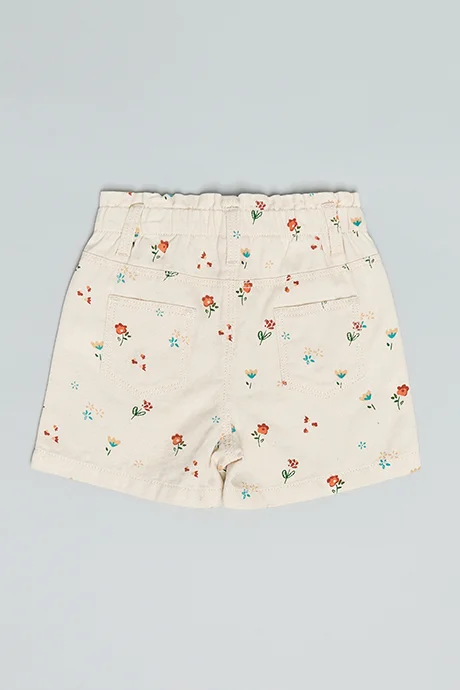 R&B Printed Shorts with Button Closure