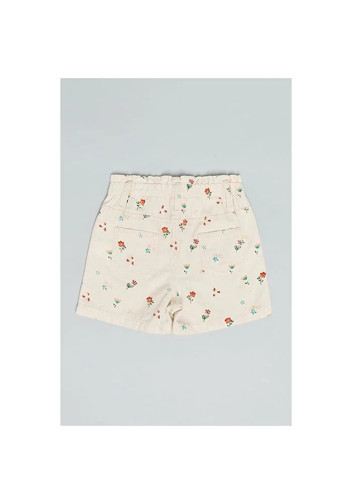 R&b Printed Shorts with Button Closure