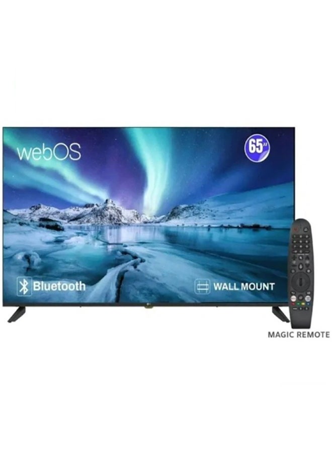 MTC 65 Inch WebOS 2.0 Smart Screen 4K UHD LED TV with Magic Remote and Wall Mount, Black | M4KD65SWOSBB25  - Image 2