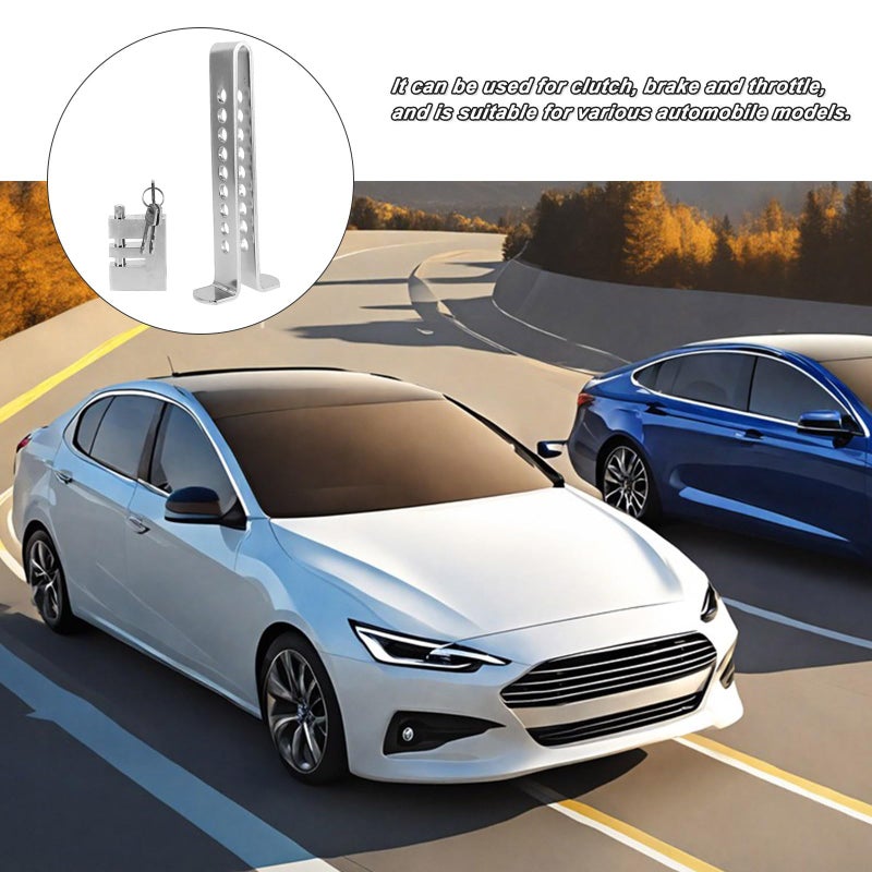 U-Shaped Anti-Theft Steering Wheel Lock Adjustable Retractable Stainless Steel Car Security Device - Image 5