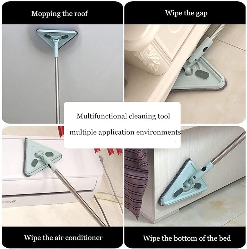 Calyrex Wall mopWall mop Cleaner with Long HandleTriangular mopTriangle mop360 rotatable Adjustable Cleaning mopocedar mop HandleMagic Eraser mopSponge mops for Floor Cleaning - Image 2