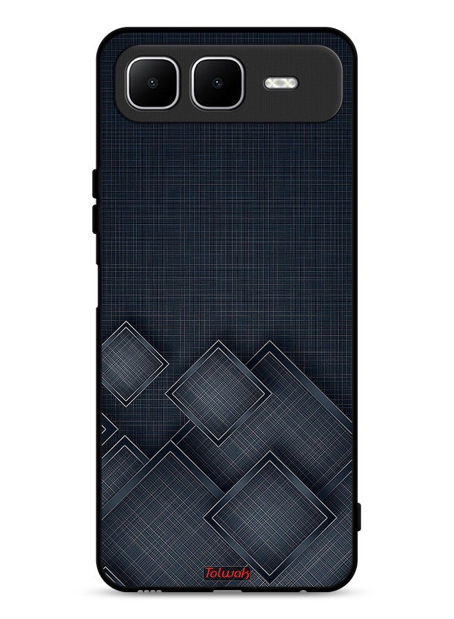 Tolwak Infinix Smart 10 Plus Protective Case Cover Squares Pattern On Cloth