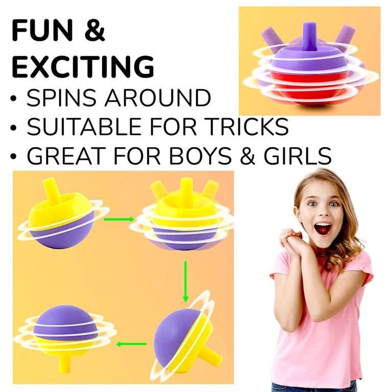 Entervending Spinning Tops for Kids Tippy Tops Flip Upside Down Spinning Toys 25pcs Easter Egg Fillers Spinning Top Party Favors Plastic Spinning Tops Bulk Gifts for Kids - Image 5