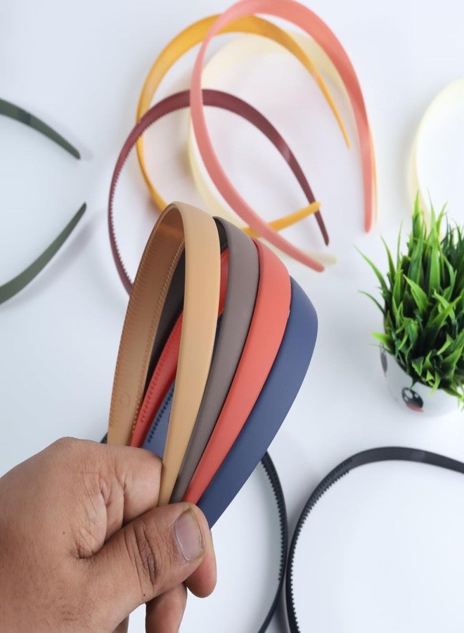 التعارف مجموعة آنا كرييشنز المكونة من 12 قطعة من عصابات الرأس البلاستيكية ذات الأسنان، متينة وخفيفة الوزن، مناسبة للرياضة، للنساء والفتيات والمراهقات والأطفال، إكسسوارات شعر مانعة للانزلاق (لمسة نهائية غير لامعة - 2 سم). - Image 4