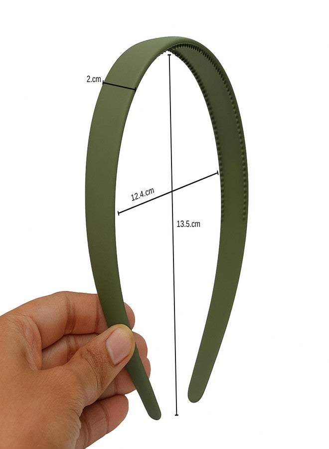 التعارف مجموعة آنا كرييشنز المكونة من 12 قطعة من عصابات الرأس البلاستيكية ذات الأسنان، متينة وخفيفة الوزن، مناسبة للرياضة، للنساء والفتيات والمراهقات والأطفال، إكسسوارات شعر مانعة للانزلاق (لمسة نهائية غير لامعة - 2 سم). - Image 5