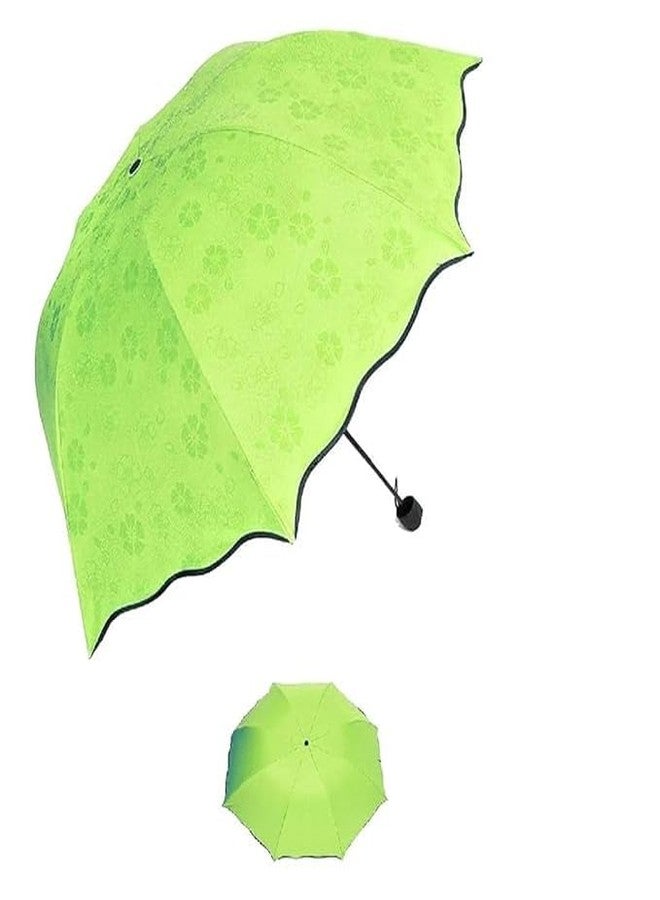 CESHTA Magic Color Changing Umbrella | Secret Blossom Print 3-Fold Umbrella for Women, Men & Children | Automatic Open Folding UV Protection for Sun & Rain | Waterproof Lightweight (Multicolor) - Image 2
