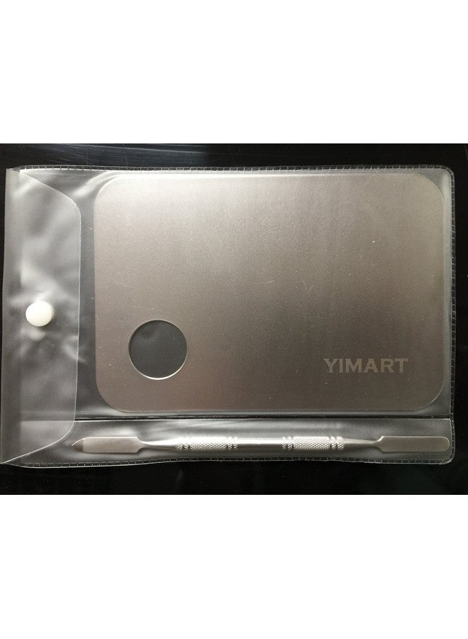 Yimart Stainless Steel Cosmetic Makeup Mixing Pallete With Spatula - Image 4