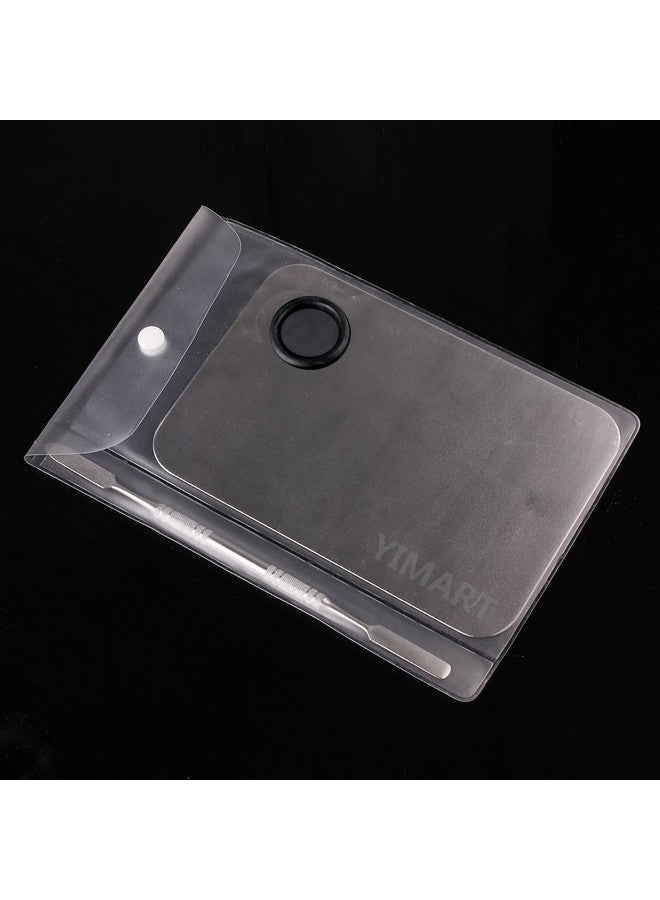 Yimart Stainless Steel Cosmetic Makeup Mixing Pallete With Spatula - Image 1