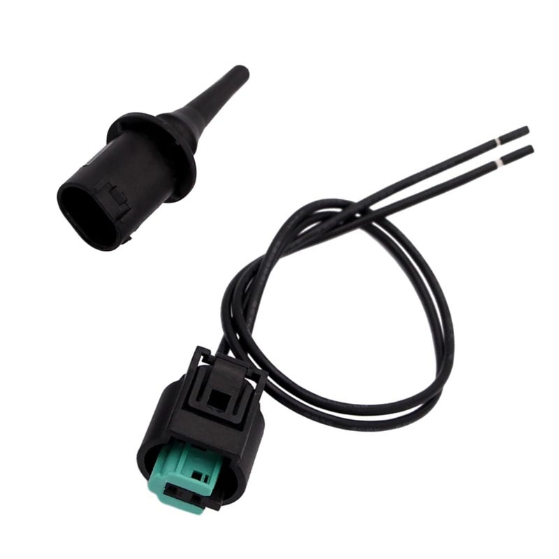 winterrock 2PCS Outer Ambient Air Temperature Sensors Waterproof Outside Ambient Air Temperature Sensor and Plug Kit Replace OEM0075421318 0005428418 5S11829 Compatible with MercedesBenzBlack - Image 3