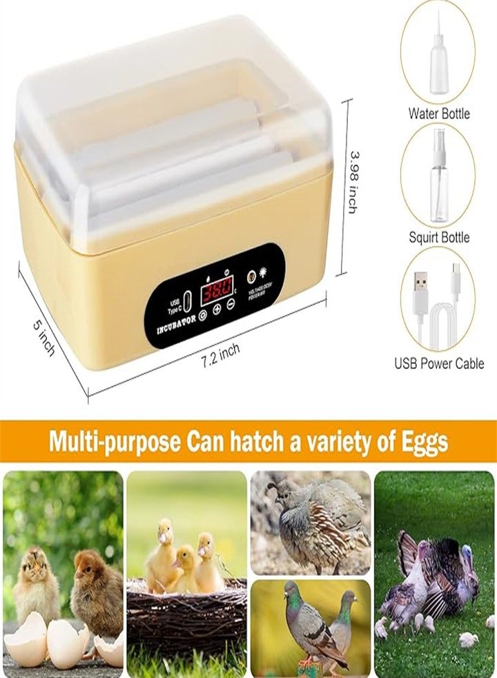 Generic 6 USB fully automatic incubators, small incubators, educational enlightenment incubators chicken, duck, pigeon, quail egg incubators  - Image 2