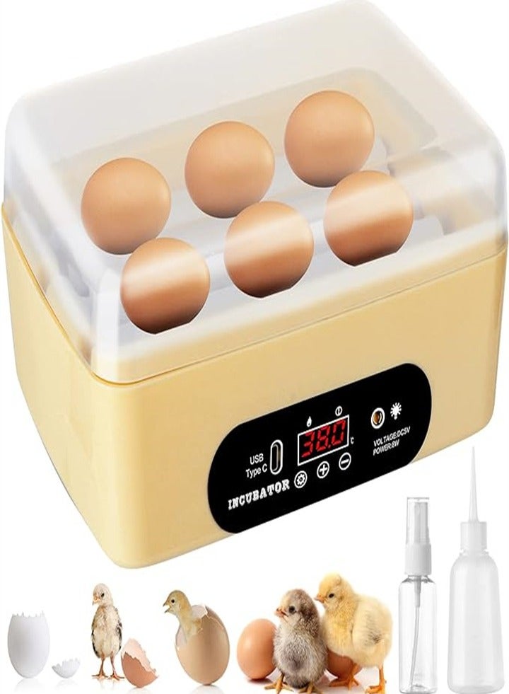 Generic 6 USB fully automatic incubators, small incubators, educational enlightenment incubators chicken, duck, pigeon, quail egg incubators  - Image 1