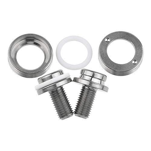 Wanyifa Titanium M8x15mm Bicycle Crank Arm Fixing Bolt with Cap for Square Taper Bottom Bracket Screws Pack of 2(Titanium) - Image 3