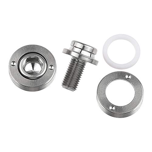 Wanyifa Titanium M8x15mm Bicycle Crank Arm Fixing Bolt with Cap for Square Taper Bottom Bracket Screws Pack of 2(Titanium) - Image 4