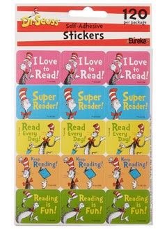 EUREKA Classroom Decorations Cat In The Hat Reading Stickers For Kids And Educational Fun 120Pc  - Image 3