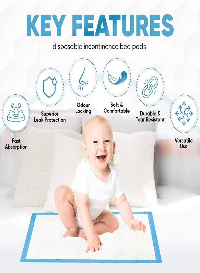 تنكل فوط تغيير الحفاضات للأطفال من تينكل ميد-ماكسورب، مقاس 45 سم × 60 سم، فوطة تغيير حفاضات للاستخدام مرة واحدة، حصيرة تغيير حفاضات محمولة قابلة لإعادة الاستخدام، فوط تغيير حفاضات مانعة للتسرب وجيدة التهوية (45 × 60 سم، عبوة من 11 قطعة) - Image 4