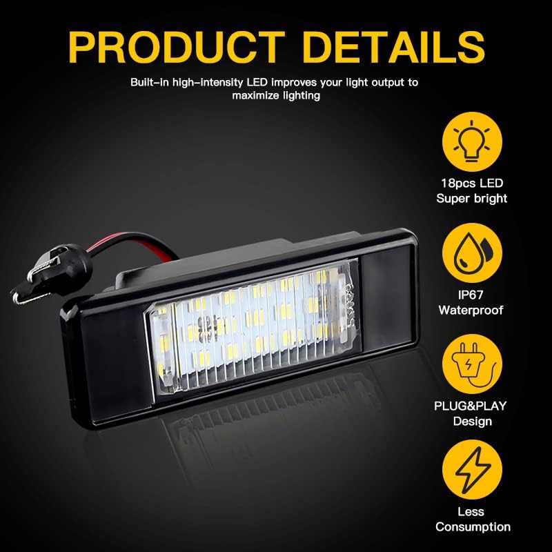 QASULER LED License Plate Light for Infiniti and Nissan - Image 4