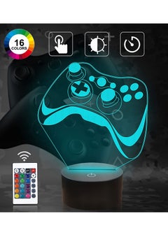 althiqahkey Game 3D Lamp, Hologram Illusion Controller Night Light for Kids, 16 Colors Changing with Remote+Timing+Dimmer Function, Boys Video Gamer Room Accessories as Xmas Birthday Gifts for Teen Men  - Image 2