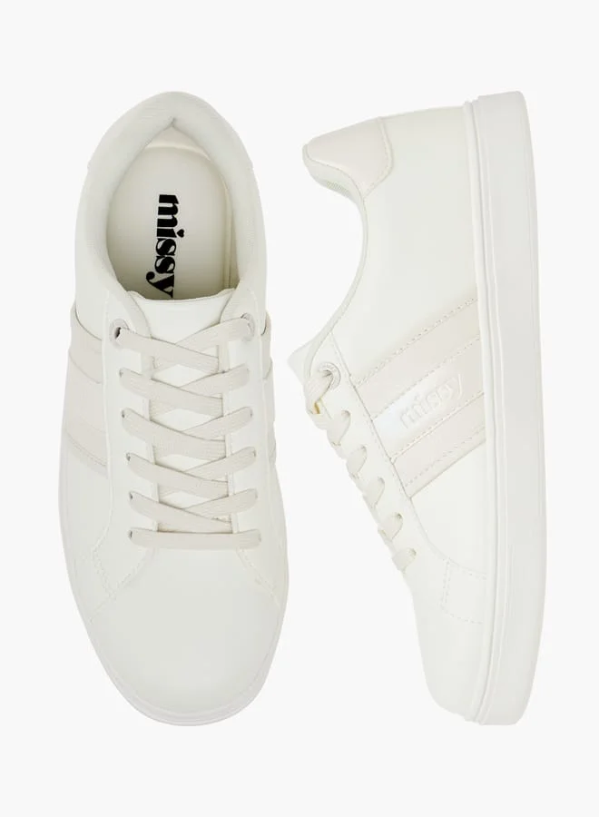 MISSY Women Panelled Sneakers with Lace-Up Closure
