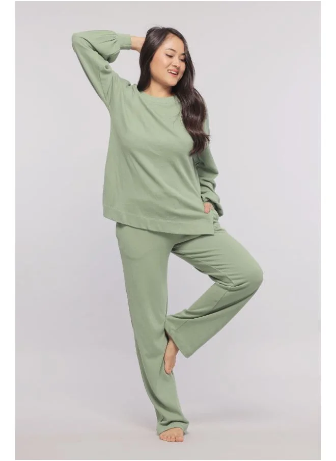 نسيسير Mint Green Terry Travel Loungers