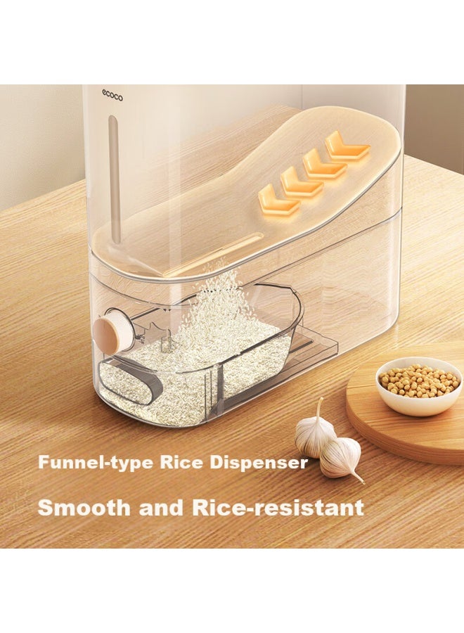Ecoco Italian Cocoa Ecoco Cocoa Rice Barrel Household Rice Barrel Sealed Insect-proof Moisture-proof Rice Box Rice Storage Container Rice Can Storage Box E24205 Yellow - Image 3