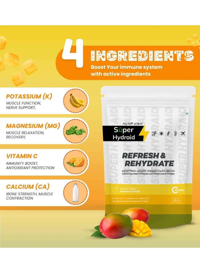 Super Hydraid Electrolyte Drink Mix | Mango - Image 5