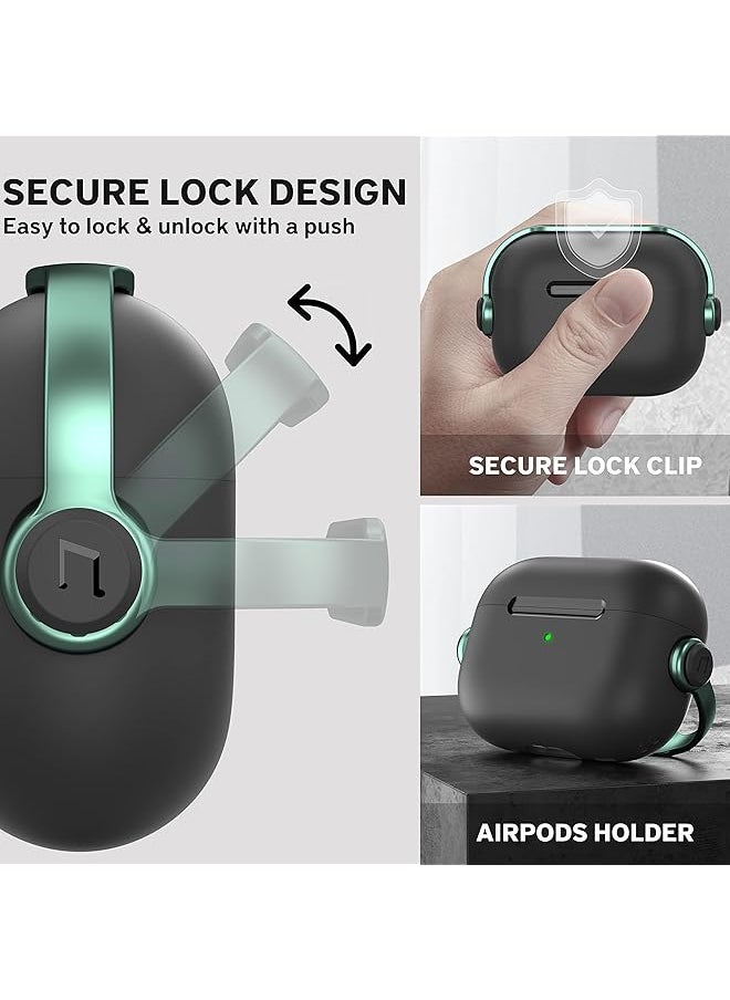 erorex - Airpods 3Rd Generation Case With Secure Lock Music Headset Earphone Protective Case Cover Compatible With Airpods 3 2021 Charging Case Pink - Image 1