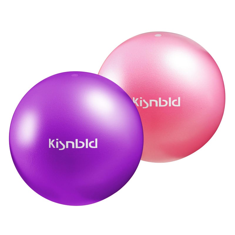kisnbld Small Exercise Ball, 9 Inch Mini Pilates Ball, Anti Burst and Slip Resistant Mini Yoga Ball for Stability, Fitness, Physical Therapy, Stretching & Core Strength Workout at Home Gym & Office - Image 1
