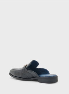 Robert Wood Emboss Detail Loafer Mules  - Image 2