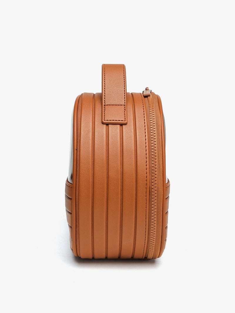 New Semi-Circular Portable Skincare Organizer Bag Pu Waterproof Cosmetic Bag Travel Large-Capacity Toiletry Bag - Image 3