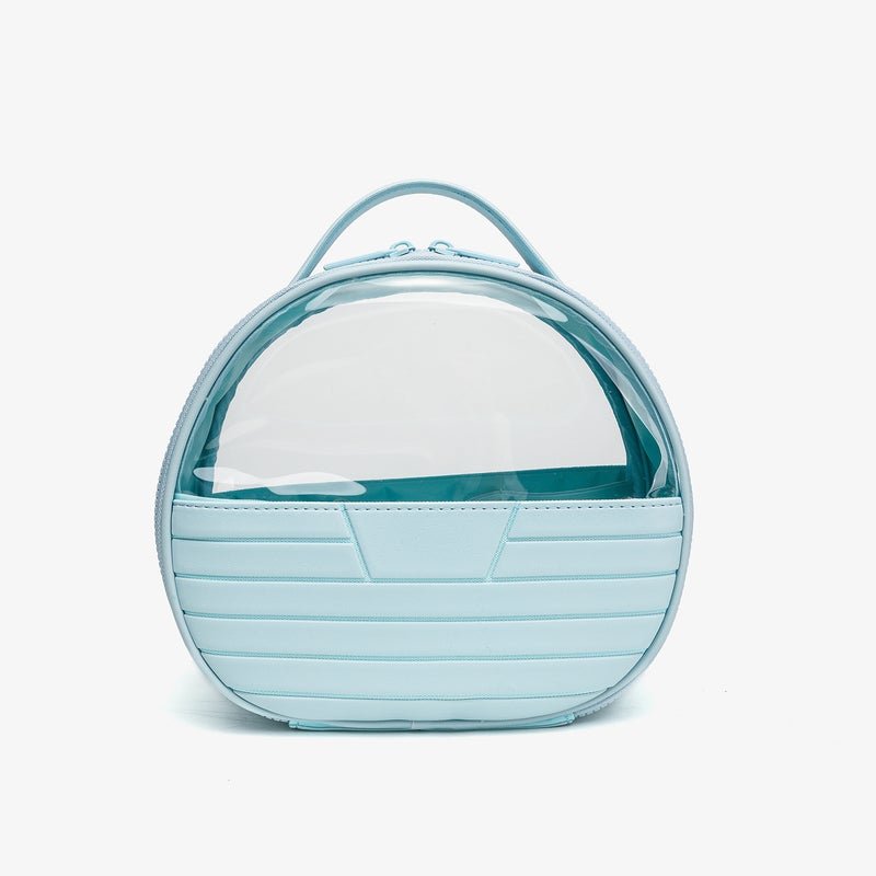New Semi-Circular Portable Skincare Organizer Bag Pu Waterproof Cosmetic Bag Travel Large-Capacity Toiletry Bag - Image 1