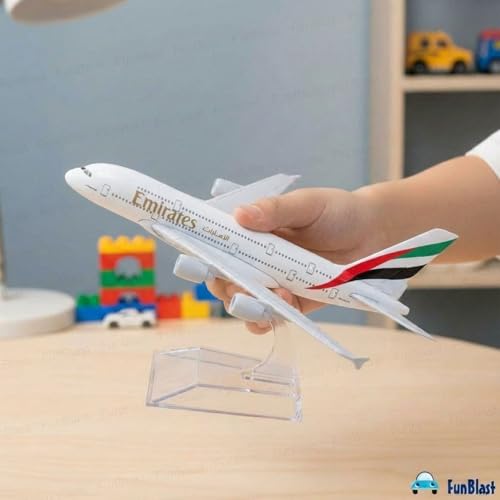 FunBlast Diecast Aeroplane Scale Model - Airplane Miniature Model Only for Display, Size -16 Cm (A380-Emirates) - Image 5