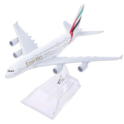 FunBlast Diecast Aeroplane Scale Model - Airplane Miniature Model Only for Display, Size -16 Cm (A380-Emirates) - Image 1