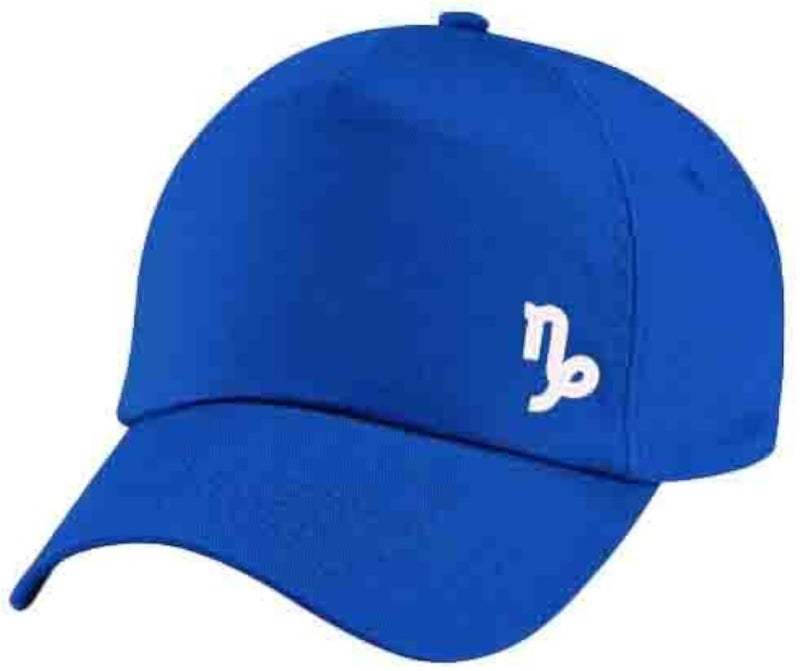 Blue Cap with Capricorn zodiac White Color Logo