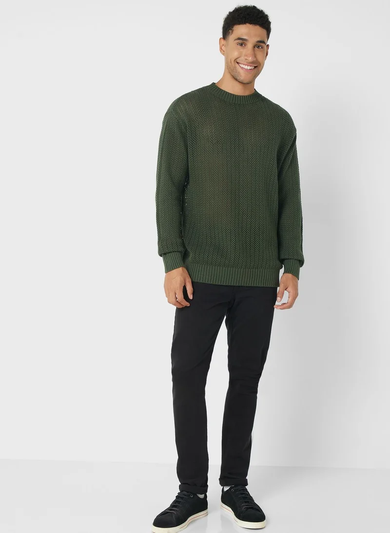 Robert Wood Crew Neck Sweater